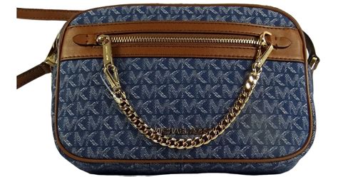 michael kors summer blue crossbody|Michael Kors blue denim purse.